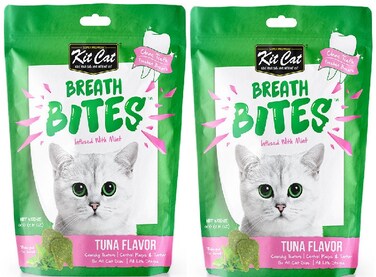 Pack of 2 Kit Cat Breath Bites Tuna Flavor 60g