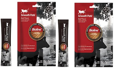 Pack of 2 Bioline Natural Feast Smooth Pate-Beef Flavor (15gx5pcs)