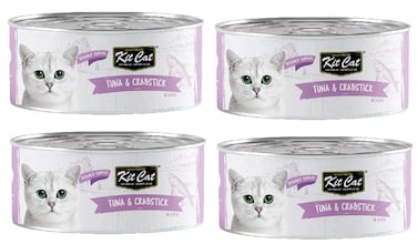 Pack of 4 Kit Cat Tuna &amp; Crabstick 80g