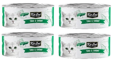 Pack of 4 Deboned Tuna And Shrimp Toppers Cat Wet Food 80g