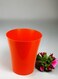 Vibrant Red Plastic Flower Pot &ndash; Durable and Stylish Plant Container for Indoor &amp; Outdoor Use ( 3 PCs, Medium )
