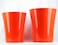 Vibrant Red Plastic Flower Pot &ndash; Durable and Stylish Plant Container for Indoor &amp; Outdoor Use ( 3 PCs, Medium )