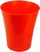 Vibrant Red Plastic Flower Pot &ndash; Durable and Stylish Plant Container for Indoor &amp; Outdoor Use ( 3 PCs, Medium )