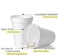 Vsell24&trade; 50PC 8oz Disposable Foam Cups for Hot &amp; Cold Beverages Coffee, Tea, Hot Cocoa, Soup, Broth, Smoothie, Soda, Juice