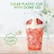 Vsell24&trade; 50PC Disposable Drinking Plastic Cup 18oz For Smoothie Coffee Water Juice Cups With Dome Lid Clear&hellip;