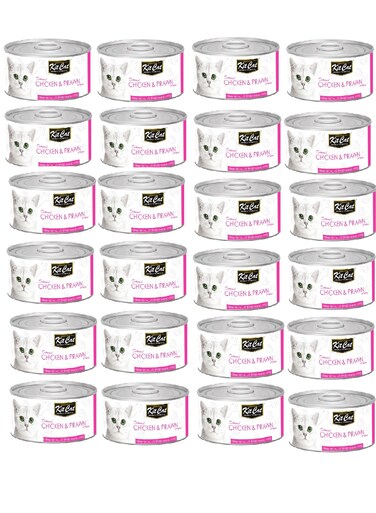 24PC Kit Cat Chicken &amp; Prawn 80g