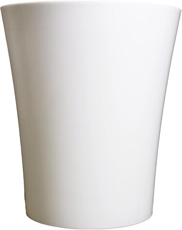 Vibrant White Plastic Flower Pot &ndash; Durable and Stylish Plant Container for Indoor &amp; Outdoor Use ( 3 PCs, Small )