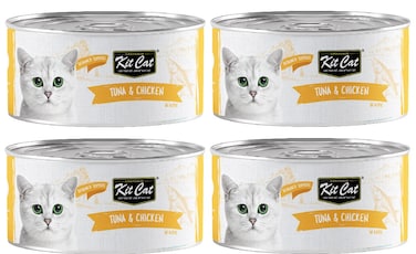 Pack of 4 Kit Cat Tuna &amp; Chicken 80g