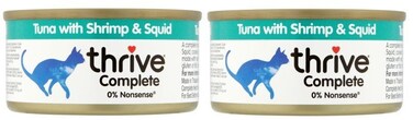 Pack of 2 Thrive Complete Tuna with Shrimp &amp; Squid Wet Cat Food 75g