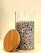 Glass Storage Jar with Bamboo Lid &ndash; Airtight, Eco-Friendly, and Stylish Kitchen Organizer ( 1400 ML )