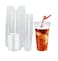 Vsell24&trade; 250PC Disposable Drinking Plastic Cup 12oz For Smoothie Coffee Water Juice Cups With Flat Lid Clear&hellip;