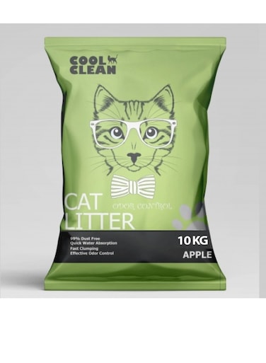 Cool Clean Clumping Cat Litter[Weight - 10kg, Flavor - Apple]
