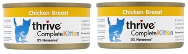 Pack of 2 Thrive Complete Chicken Wet Kitten Food 75g