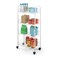 Metaltex White Pisa 4-Tier Rolling Cart &ndash; Durable &amp; Space-Saving Storage Solution