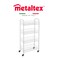Metaltex White Pisa 4-Tier Rolling Cart &ndash; Durable &amp; Space-Saving Storage Solution
