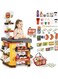 Supermarket Playset for Kids with Working Scanner Register Toy Pretend Play,Kids Grocery Store Playset 54PCS Play Food Accessories,Christams Birthday Gift