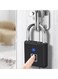 Radiotronics Smart Fingerprint Padlock Outdoor Waterproof and Rust-proof Electronic Head Anti-theft Code (black) Locker Security Storage Cabinet Multi-use