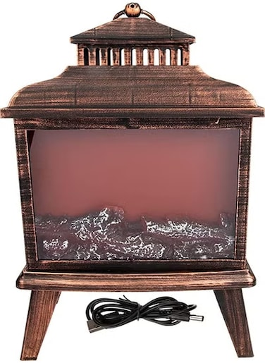 Fireplace Lights, Simulated Flame Led Lights, Battery Powered/USB Powered, Retro Design, Eye-Friendly, Safe and Eco-Friendly, Suitable for Home D&eacute;cor