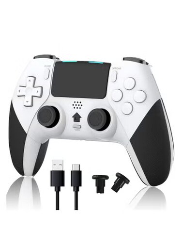 Wireless Pro Controller Compatible with PS4 /PS4 Pro/PS4 Slim Console, Gaming Remote with Built-in 800mAh Rechargeable Battery/Precise Joystick (Black)