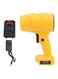 Handheld Electric Duster with Battery for Home Car Keyboard Camping, ABS Rechargeable Dust Blower Blowing Air Out to Clear Snow (Yellow)