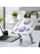 Laptop Holder with Cooling Fan ,Computer Stand, Ergonomic Quiet Fan Metal Mount Multi Angle Foldable ,Laptop Cooling Pad Aluminum for Notebook
