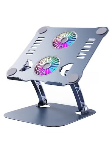 Radiotronics Tablet Stand Height Adjustable with 360°Rotating Base,Alloy Folding Universal iPad Support Holder Tablet
