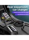 Car Charger with 6 Multi Ports USB Type C, 66W &amp; QC3.0 Fast Charging Adapter Auto Cigarette Lighter Plug, for iPhone Android