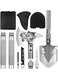 Survival Camping Shovel Axe Set, Folding Tactical Spade Wolf-head Hatchet with Hammer Multi-tool Camp Gear for Outdoor Adventure