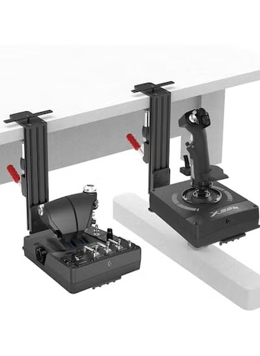 2 Set Desk Mount for Flight Sim Game Joystick, Throttle, Hotas system with Logitech X56, X52, Thrustmaster T-Flight Hotas/T.16000M