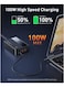 USB C Charger Block, LDNIO GaN III 100W PD Fast Charger with LED Display, 4-Port USB C Charger with 2USB-C, 2USB for MacBook Pro/Air, Laptop