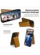iPhone 15 Pro Leather Case, Puffer Adjustable Stand [Compatible with Magsafe] Soft Puffy Quilted Leather Full Body Shockproof Protective Phone Case for 15 Pro 6.1 inch (Brown)