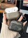Leather Case with Keychain Cover for AirPods 3rd Generation for Women Men Cover Accessories Case for AirPods 3-Color (Ash)