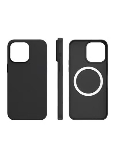 Radiotronics iPhone 14 Pro Max Case, iPhone 14 Pro Max Magnetic Case, Ultra Slim Liquid Silicone Case Shockproof Anti-Scratch Soft Microfiber Lining, Black