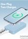 Snap Power Bank, 10000mAh 20W MagSafe Compatible Battery Pack with a Foldable Stand, Compatible for iPhone 12/13/14/15/16 Series, Blue