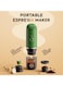Rich Crema Portable Electric Espresso Coffee Maker, Travel Car Hiking,  Support Ground Coffee and NS capsule, ME2218 (Green)