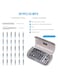 Portable Professional Cordless Screwdriver 35 in 1 Electric Screwdriver Power Repair Kit with LED Lights for Laptop Camera Household Appliances(ash)