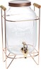 Glass Beverage Dispenser With Stand/ Dispenser with Tap &amp; Air Tight Barrel with Water Faucet/Cold Water Pitcher for Detox Water, Lemonade - 4 Liter