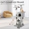 Radiotronics Cat Climbing，Cat Tree Tower，Cat Tree，Four-layer （ 4.1ft，120cm），Easy to Assemgbly，Sense of security，Grey