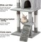 Radiotronics Cat Climbing，Cat Tree Tower，Cat Tree，Four-layer （ 4.1ft，120cm），Easy to Assemgbly，Sense of security，Grey
