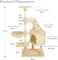 Star Cat Kitten Tree Activity Centre Climbing Tower 125cm Beige Stable with Sisal Scratching Post Condo Hammock Cat Scratcher play Toy, (MPJ-A)
