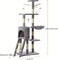 Cat Tree Cat Tower, Cat Scratch Posts Multi-Level Stable Cat Climbing Tower Cat Activity Trees with Ladder, Indoor Pet Activity Furniture Play House for Kitty Kitten