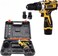 Radiotronics 12V Cordless Drill Kit - 2-Speed Combination Drill, LED Work Light, 24-Piece Accessory Set