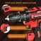 2.6V Cordless Drill Driver Kit, Power Drill with 2 Batteries,30Nm, 18+3 Clutch, 3/8" Keyless Chuck, LED Light, Variable Speed Electric Screw Driver for Drilling Wall