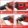 48V Cordless Drill Set, Electric Drill, Max 40 N/m, 25 + 1 Stage Torque Adjustment, Forward and Reverse Switching, LED Light, 2 Batteries Included (red)