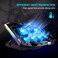 Laptop Cooling Pad RGB Gaming Notebook Cooler, Laptop Fan Stand Adjustable Height with 6 Quiet Fans and Phone Holder