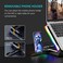 Laptop Cooling Pad RGB Gaming Notebook Cooler, Laptop Fan Stand Adjustable Height with 6 Quiet Fans and Phone Holder