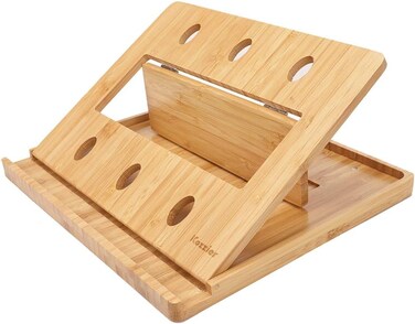 Bamboo Foldable Laptop Stand Holder Adjustable Notebook Computer Tablet Desk Bed Heat Dissipation Mount for Macbook,Netbook,Ultrabook