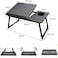 Foldable Laptop Desk, Portable Laptop Bed Tray Table Adjustable Height Tilt Lap Desk Stand Non-slip Tablet with Cup Holder Lapdesk