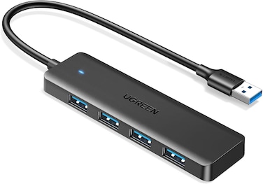 USB Hub 3.0 4 Ports Multiport Adapter Ultra Slim Data Hub USB A Splitter Extension for Laptop, Desktop PC, Xbox, PS5, Mouse, Keyboard, Flash Drive, U Disk, Printer