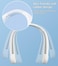 Radiotronics Neck Fan, Rechargeable Air Cooling Fans, Mini Hand Bladeless Conditioner with 3 Adjustable Speeds, 5000mAh Electric Usb Personal Cooler for Outdoors & Indoor, (White)